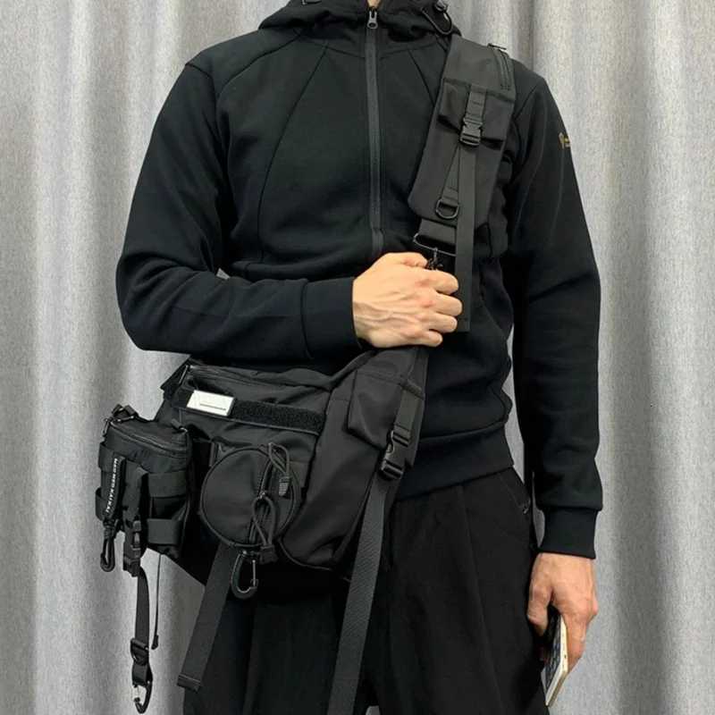 Fashion Tactical Functi Crossbody Bags Men High Street Techwear Style Ch Bags Cbinable Shoder Strap bolsos para hbre Y251121