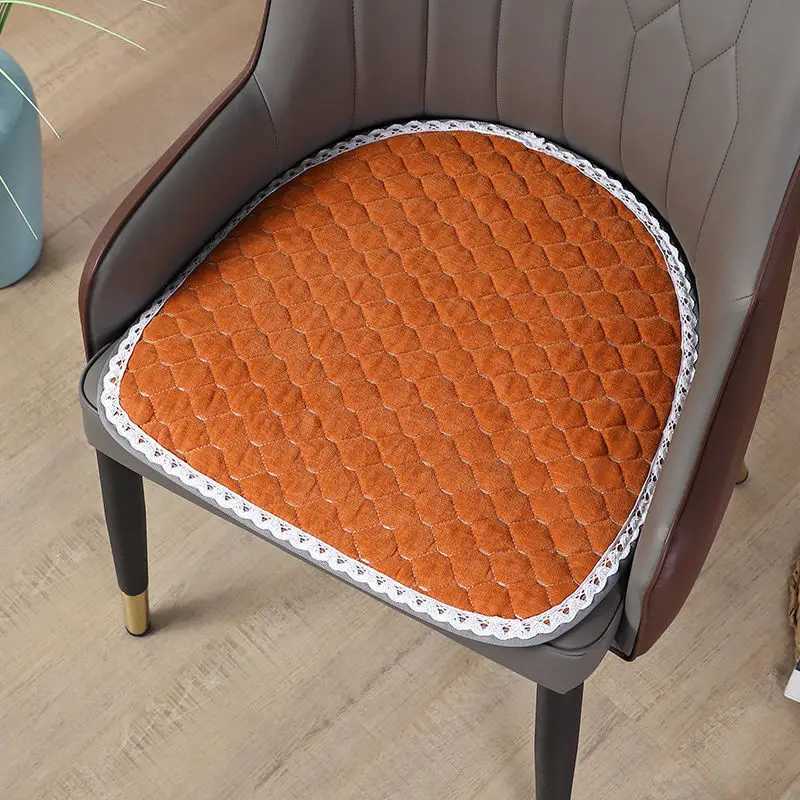 European Style Seat Cushion Business Negotiation Office Chair Makeup Nail Art Sofa Chair Mats Semi-circular Chair Pad Backrest C251121