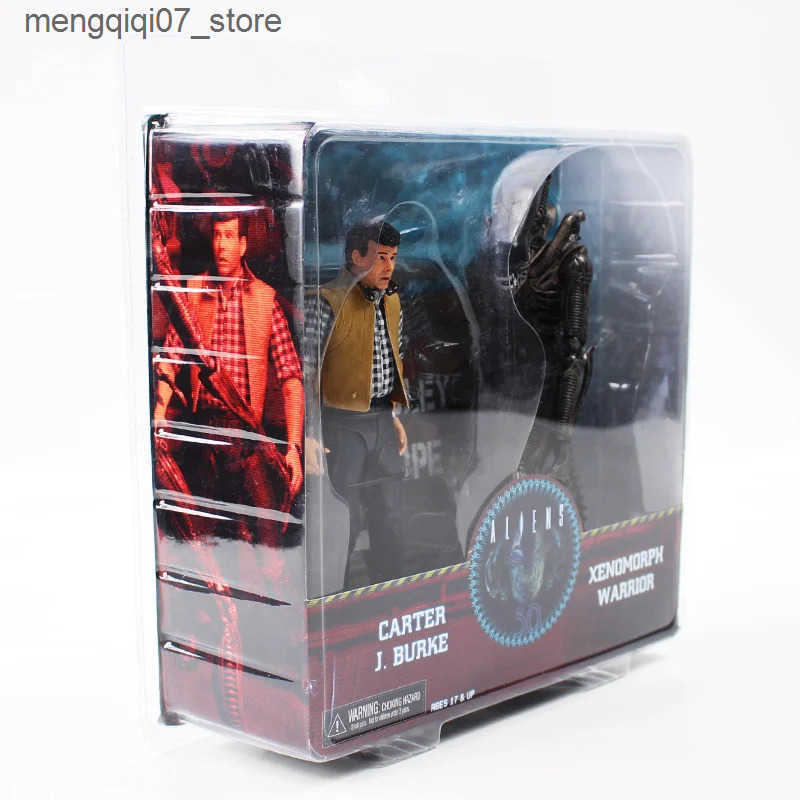 Alien vs Predator Carter J Burke Alien Warrior Action Character Model Toy Set 2 Cool Doll Birthday Gifts Q250421