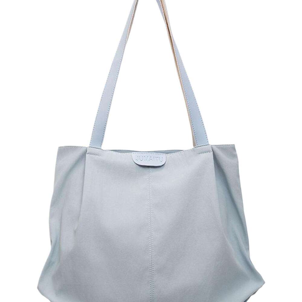 Canvas Bag Large Capacity Shopping Bag Casual Large Capacity Women Summer Lightweight Shoulder Simple Versatile Canvas Tote Bag Commuter Ba