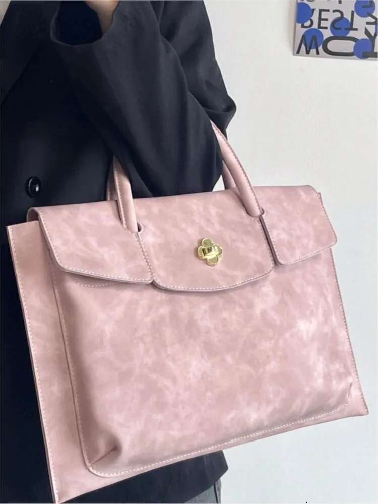 Designer Bag 445 Ins Pink Leather Laptop Sleeve Handbag Case For Book Pro Air 13 13.3 14 15 15.6 Inch Waterproof Computer Bag Notebook Cover