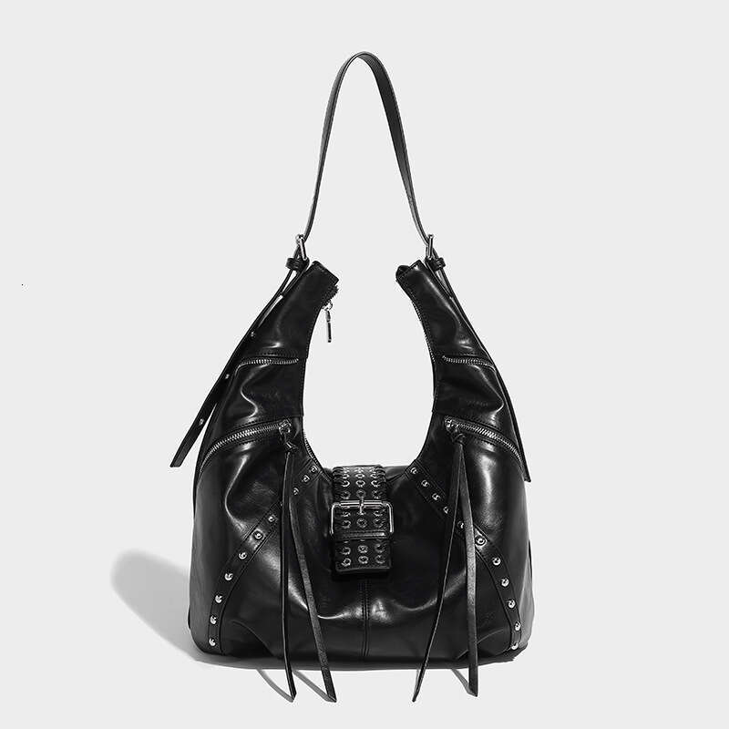 Women's Bags designer New autumn and winter single shoulder tote with rivets, versatile diagonal cross bag, millennium spicy girl armpit bag