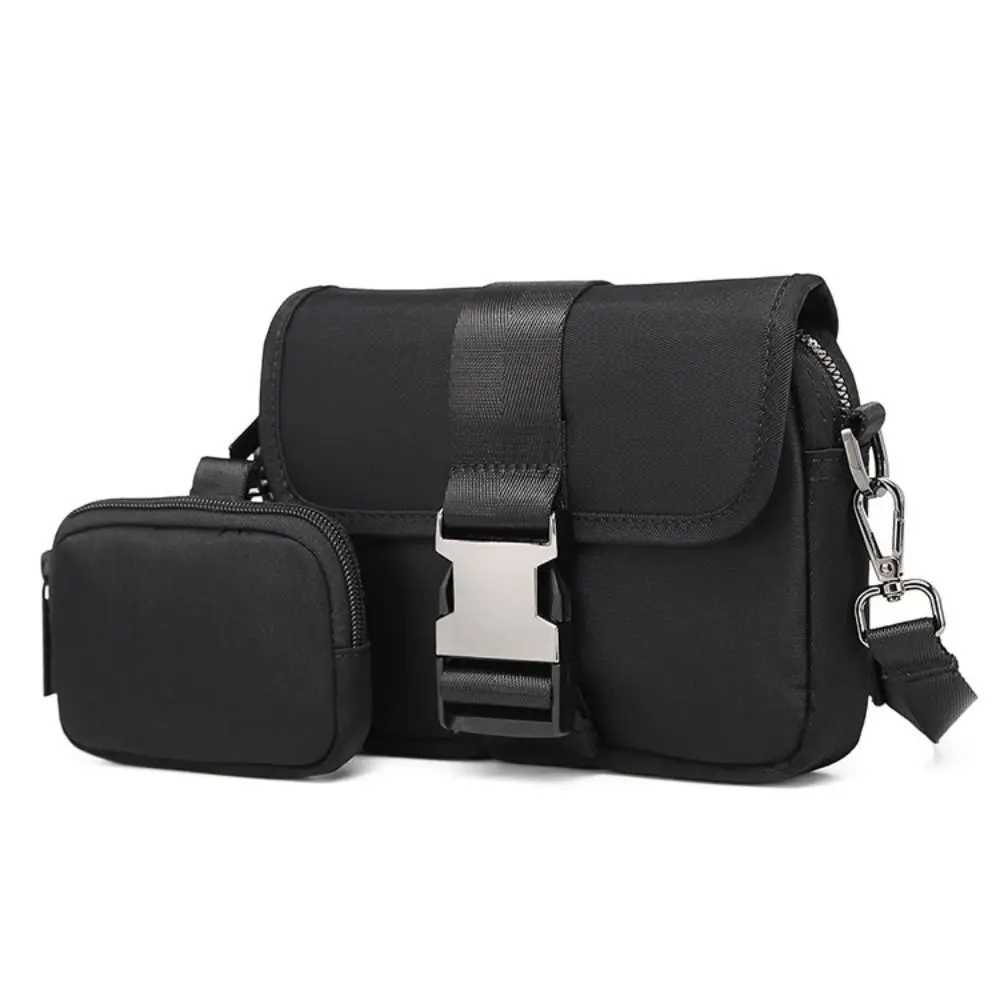 Oxford Cloth Mens Messenger Bag Black Japanese Style Waterproof Shoulder Bag Multi Functional Casual Male Crossbody Bag DailyT251121