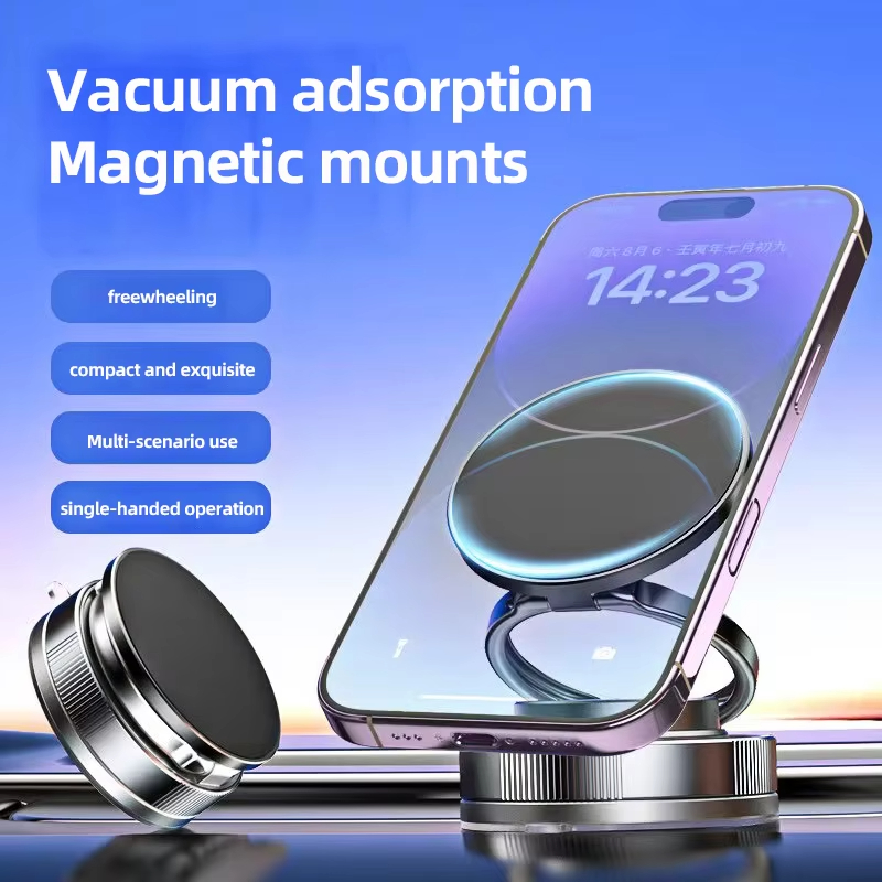 T28 Strong Magnetic Vacuum Suction Car Phone Holder Hands Free Double Sided Phone Mount Holder for All Phones