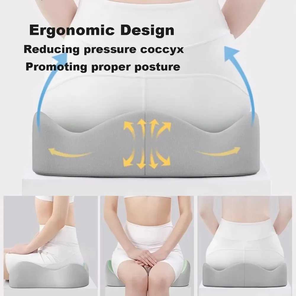 1pc Ergonomic Memory Foam Seat Cushion 3D Support Cushion Washable Polyester Car Office Essentials Comfortable for Long Sitting C251121
