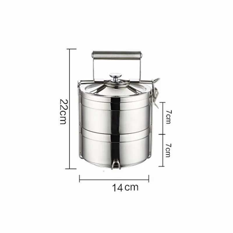 Drop Shipping Japanese Thermal Lunch Box For Kids Adult Portable Food Container Kitchen Leakproof 304 Stainless Steel Bento BoxM251121