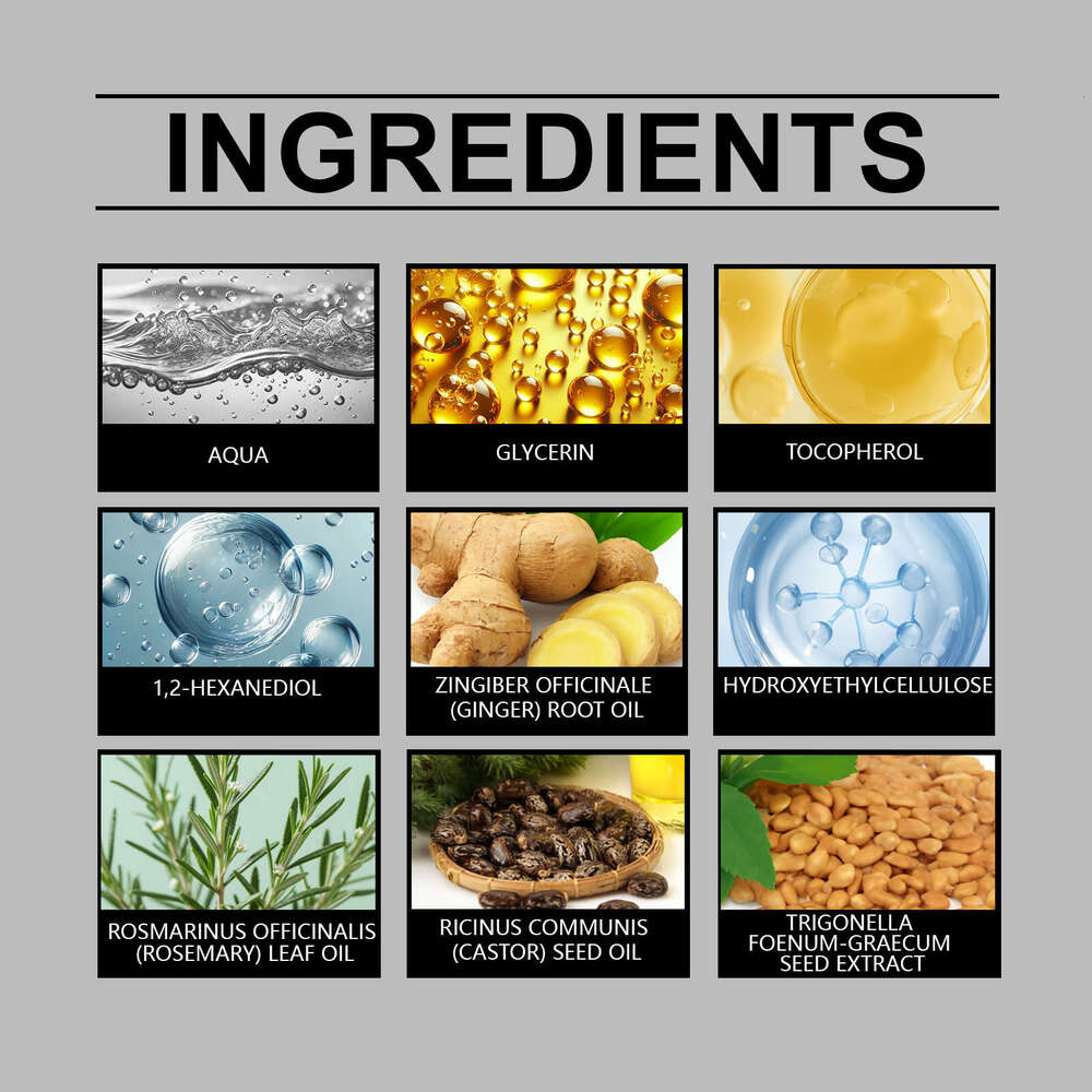 Hoegoa Rosemary Castor Essential Gentle Nourishing Smooth Glossy Hydrating Hair Care Essence Oil