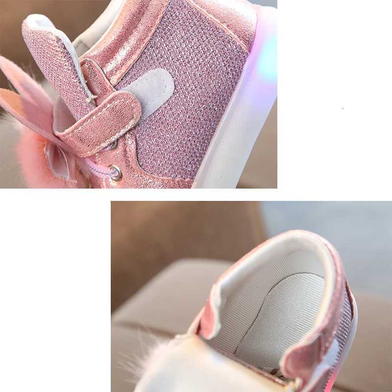 Childrens Led Sneakers Girls Glowing Kids Shoes for Girls Luminous Girls Sneakers Baby Kid Shoes with Backlight SoleW251121
