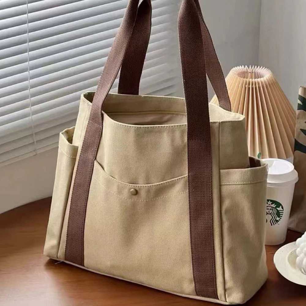 Bambi Tote Bag Large Canvas Handbag Work Commuter Carrying Bag College Style Student Outfit Book Shoulder Bag Shopping BagT251121