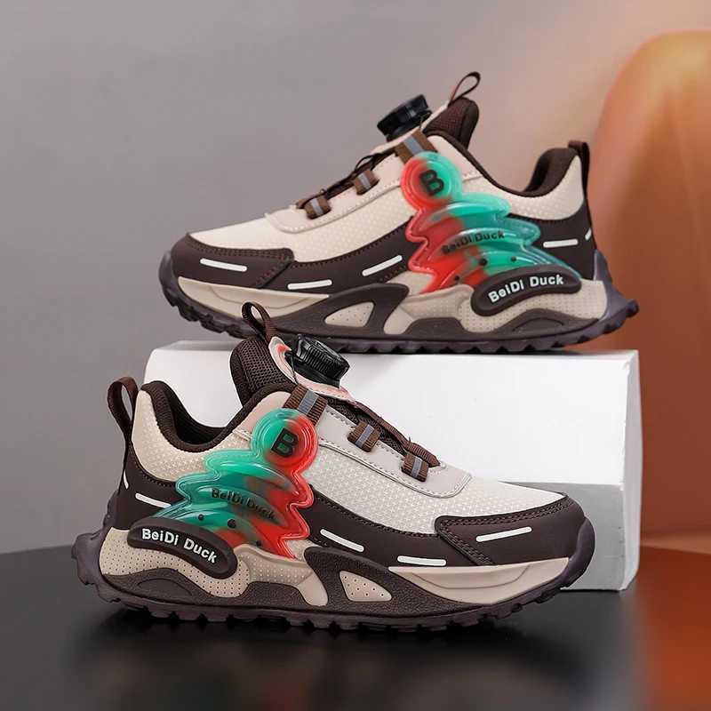 Children Casual Shoes Autumn Winter PU Leather Sneakers for Kids Fashion Patchwork Sports Shoes Boys Girls Gym Trainers 2025 NewW251121