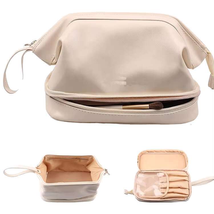 Custom Girls Cosmetic Cases Ladies Double Layer Makeup Bag Women Travel Make up Bags