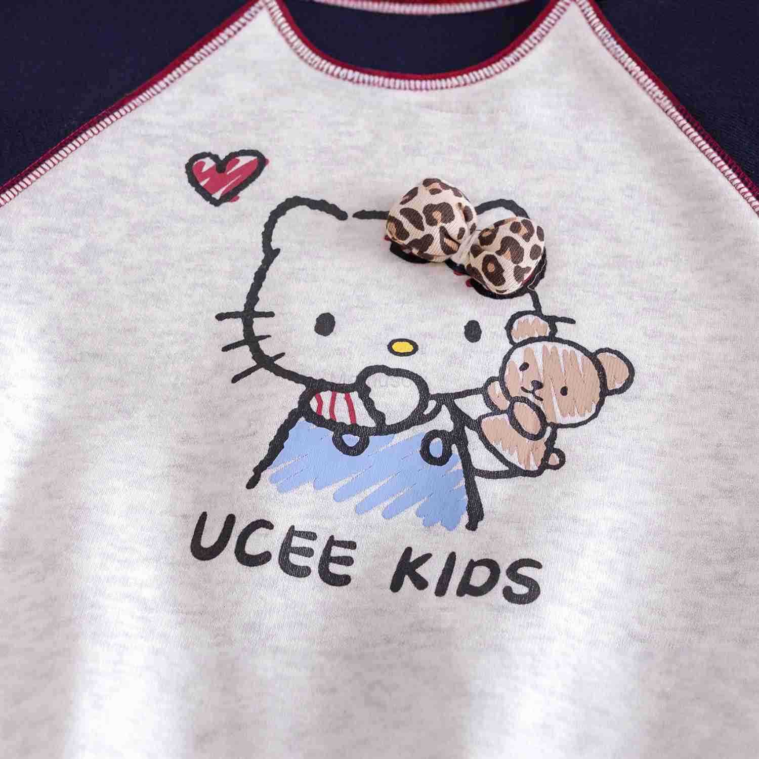 Sanrio Girls Fleece Sweatshirt Autumn Winter 2025 New Baby Girl Winter Round Neck Pullover Top Childrens Winter Clothing H251121