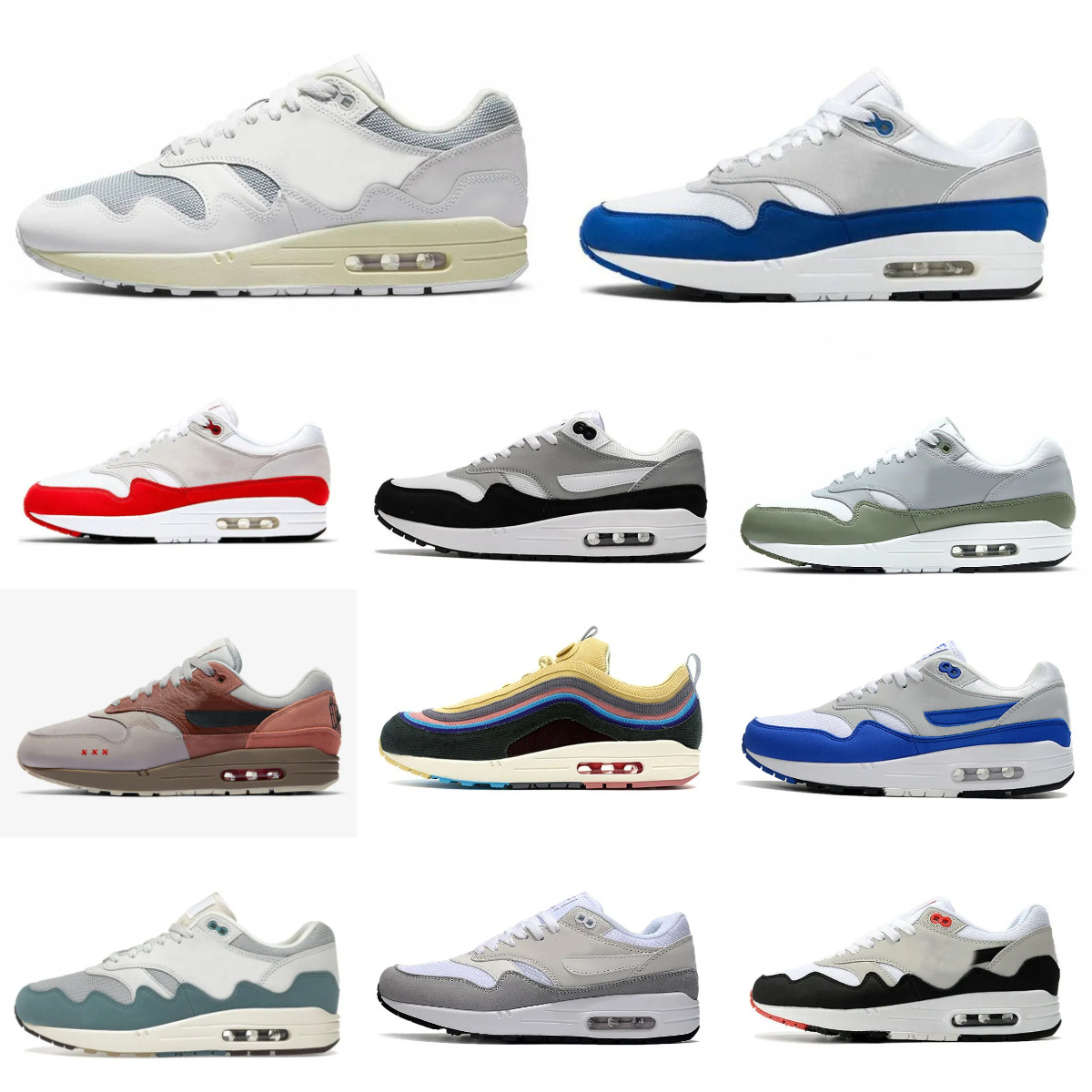 Trainers 1 87 Patta Sports Shoes Men Women 87s Aqua Black White Gray Sport Red Outdoor Shoe Waves Blueprint Wabi Sabi Cave Stone Saturn Atomic Teal Jogging Sneakers U86