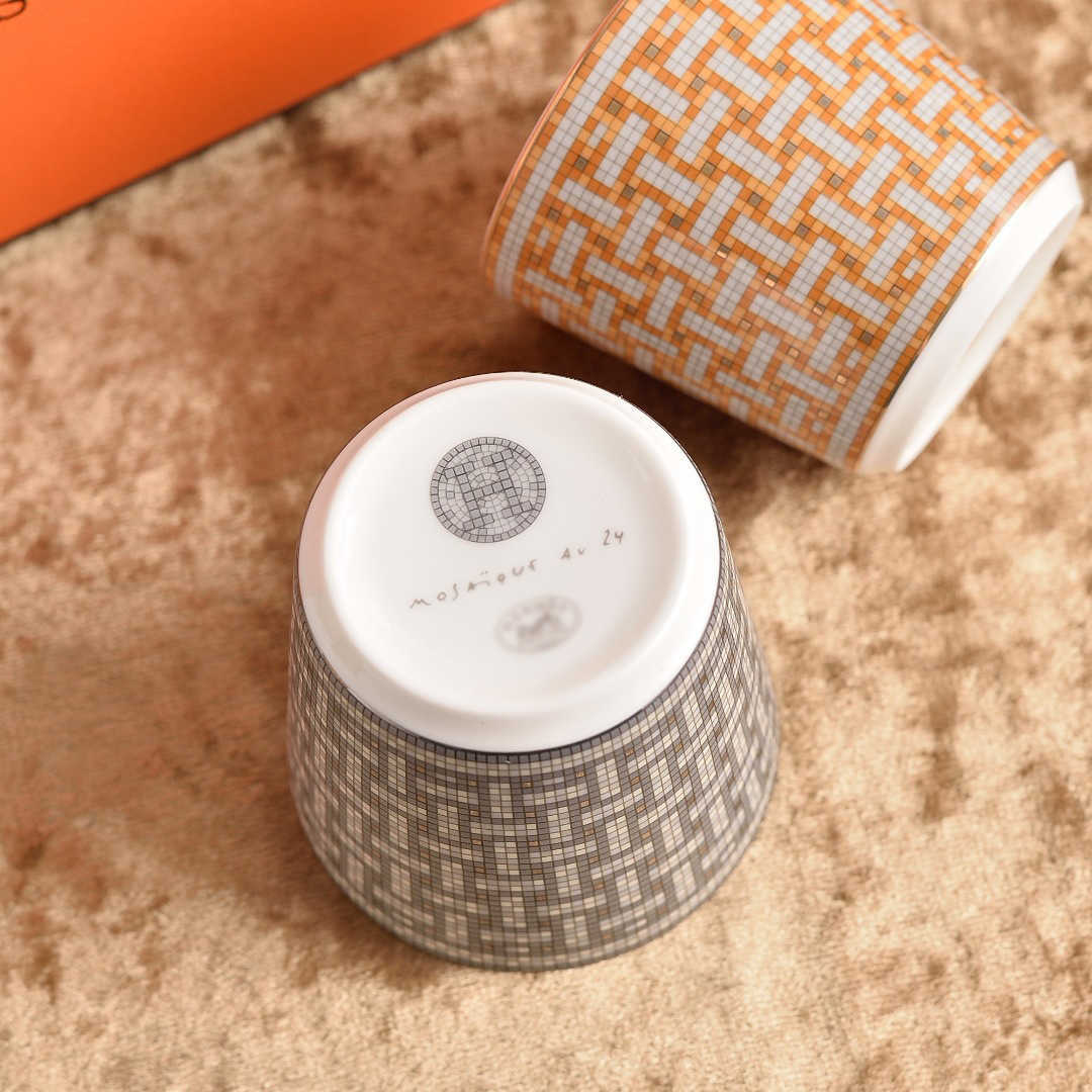 H Family Scepter Series Coffee Cup 250ml Mosaic Handheld Couples Cup Family Breakfast Milk Cup S25421