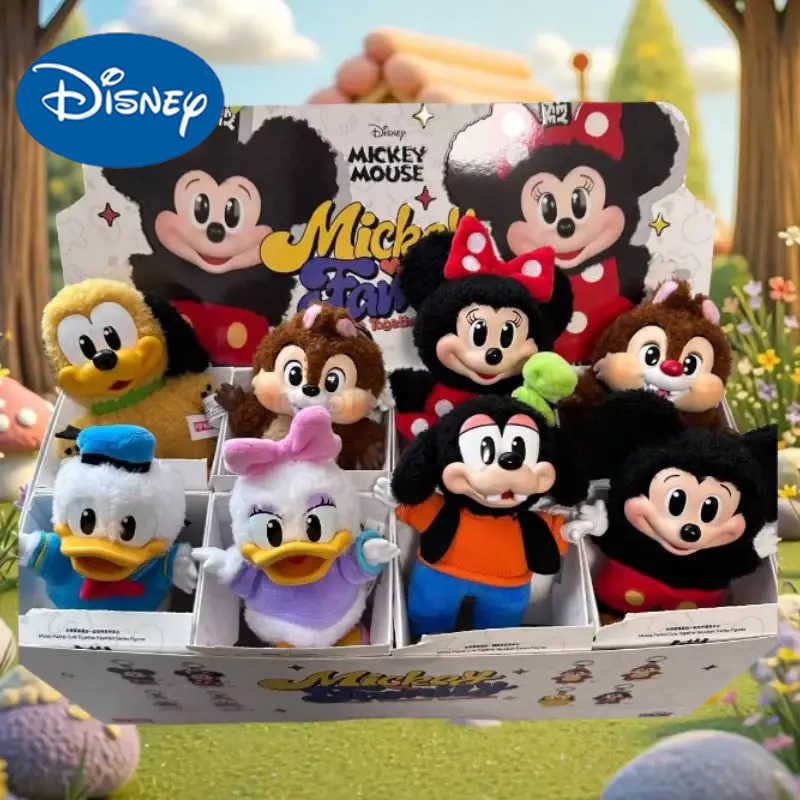 Disney 2025 New Mickey Family Cute Together Pendant Series Handmade Blind Box Toy Ornament Stitch Labubu Same Style Holiday Gifts W20250421
