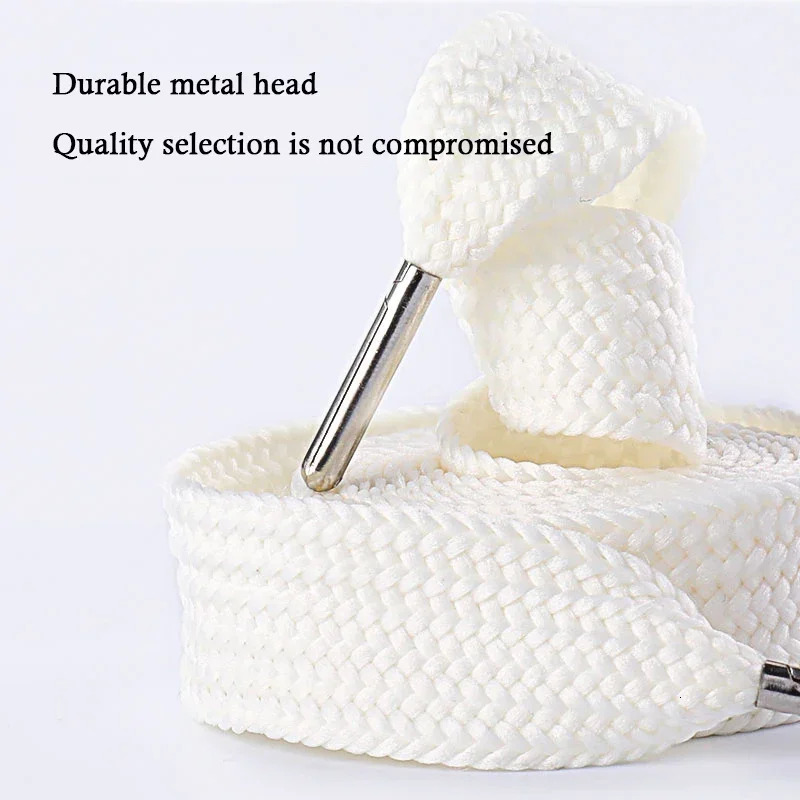 2CM Width Classic Shoelace Casual Teenis Shoe Laces Flat Shoelaces for Sneakers Length 130CM PVCMetal Head Shoes Accessories 251121
