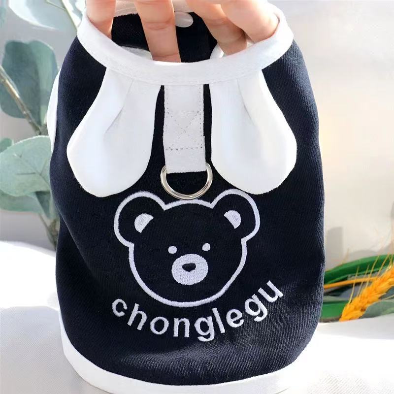 T0042Dog clothes spring and autumn thin new elastic pet small dog Bichon Pug French bulldog vest spring and summer clothes cute