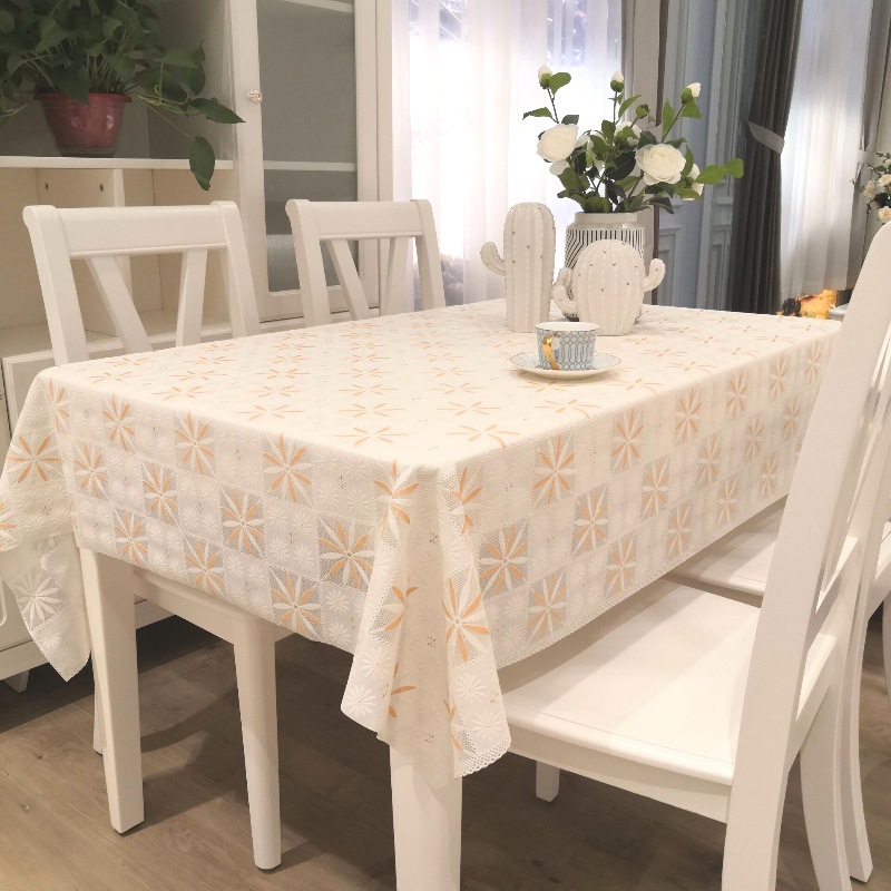 Waterproof tablecloth PVC oil-proof and scalding-proof washable plastic tablecloth rectangular coffee table tablecloth household non-slip UULC01