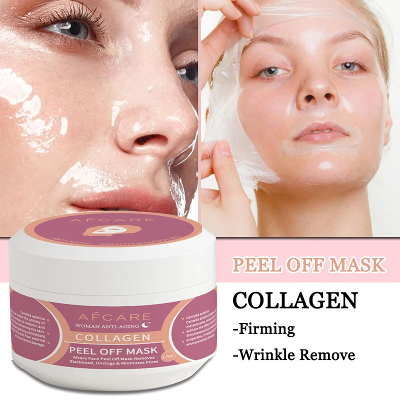 Collagen Peel Off Mask Wrapping Mask Frim Korean Make Glowy Skin Elasticity Anti Wrinkle Facial Mask 250418