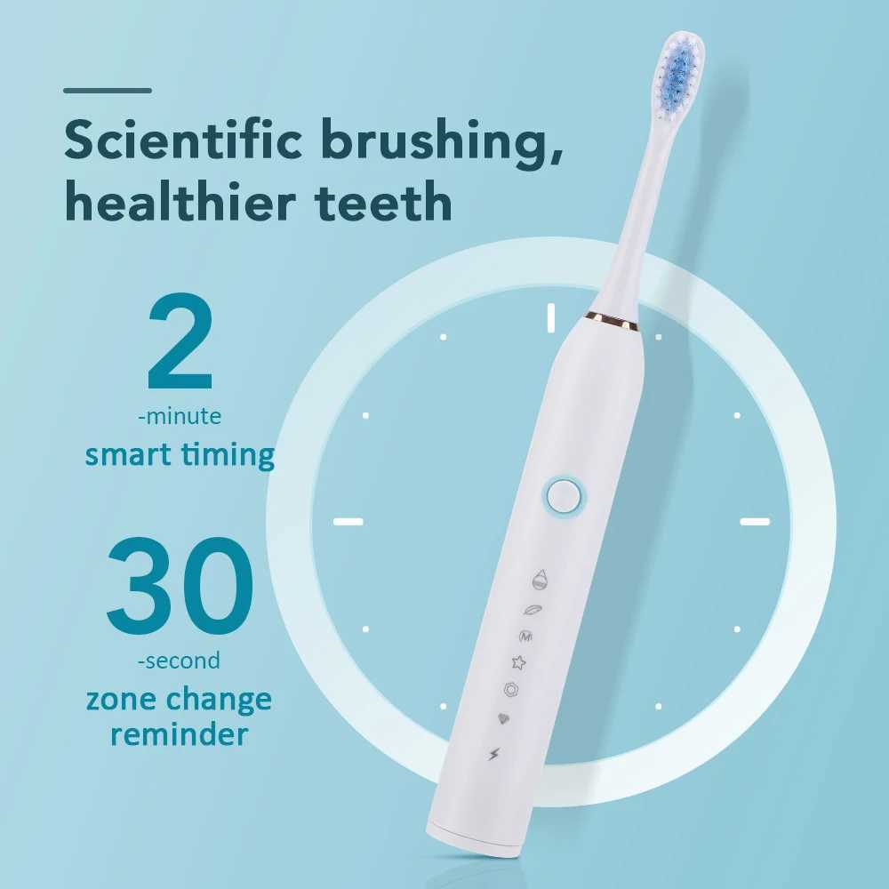 Electric Toothbrush Rechargeable Cleaning Device Portable Teeth Cleaner for Oral Care Teeth Whitening Waterproof Type-C Charging C251121