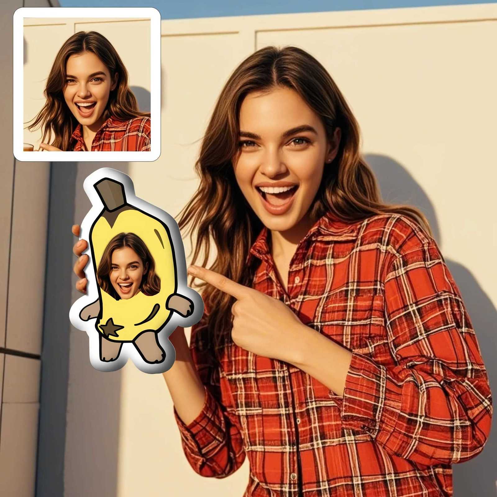 Custom Banana Portrait Cushion DIY Double-Sided Printed Cushion Cover Quirky and Fun Gift C251121