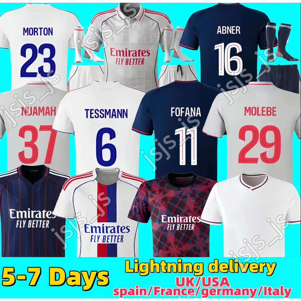 25 26 Maillot Lyon Soccer Jerseys 2025 2026 75-Year Olympique Lyonnais OL 3rd Fourth Shirts CHERKI man kids kit Mikautadze FOFANA Men Football Shirt NUAMAH Kids