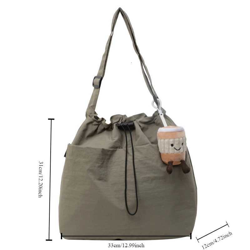 2024 New Nylon Shoulder Bag Fashionable Shrinkage Anti Wrinkle Crossbody Bag Lightweight Large Capacity Commuter Women Tote BagT251121