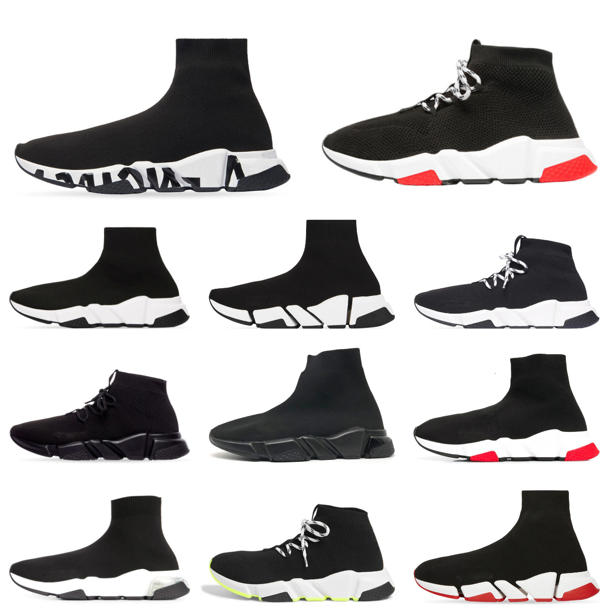 Designer Sock Speed V2 V4 Runner Sports Shoes Trainers Men Women High Low 2.0 4.0 Graffiti White Black Red Paris Casual Shoes Lace-up Mesh Canvas Socks Platform Sneakers
