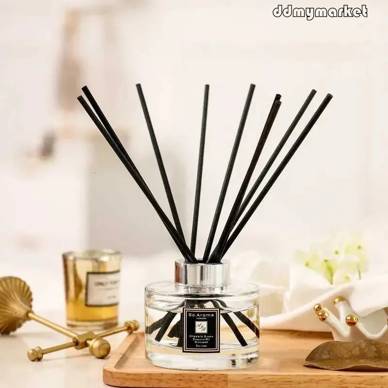 flash sale ddmymarket 165ML Reed Diffusers Set with 5pcs Aroma Fiber Sticks Glass BottleLime basil citrus/NeroliNo Fire Aromatherapy Oil Sets X250203