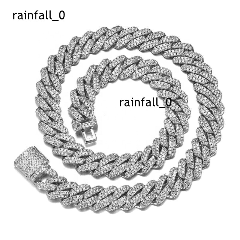 Iced Out 925 Sterling Silver 12mm Width VVS Moissanite Hip Hop Moissanite Cuban Bracelet