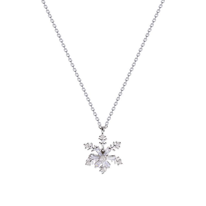 Rotatable Snowflake Necklace Women 2025 New Style designer necklace designer necklace for woman diamond chain luxury jewelry women mens necklace - view 6