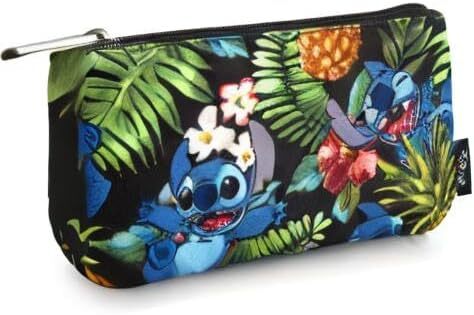 custom Loungefly Disney Lilo & Stitch Hawaiian Print Cosmetic Bag Pouch