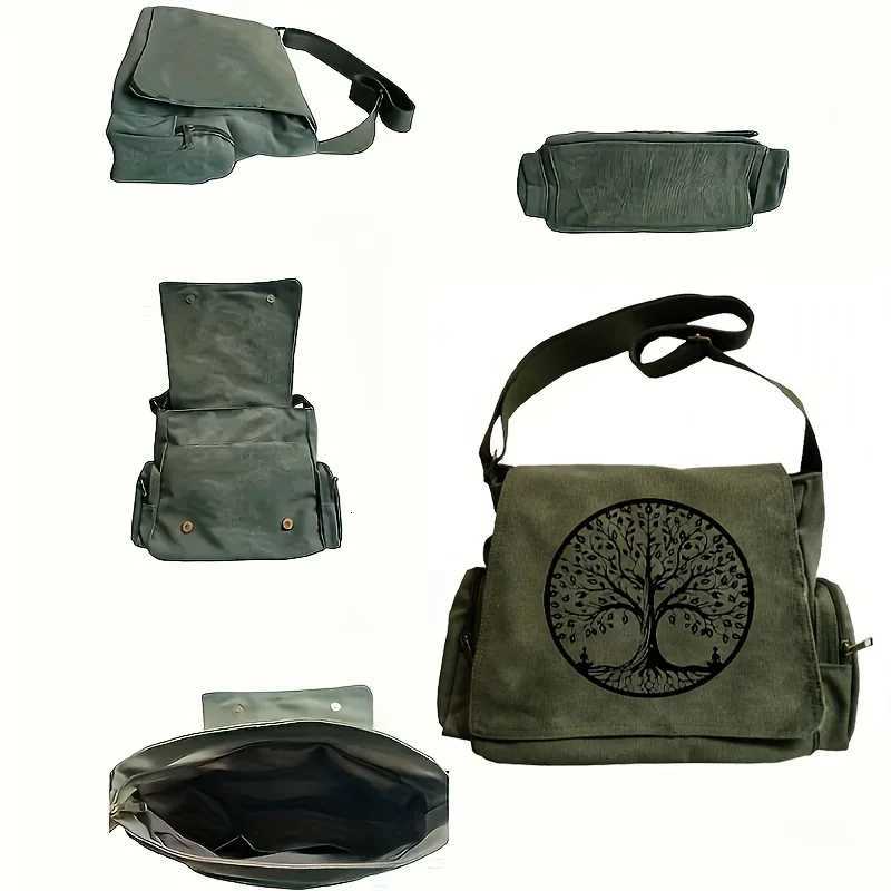 Large Capacity Shoulder Bag Elegant Tree Of Life Retro Tote Crossbody Shoulder Bag Messenger Bag Tutorial Bag Daily ShoppingT251121