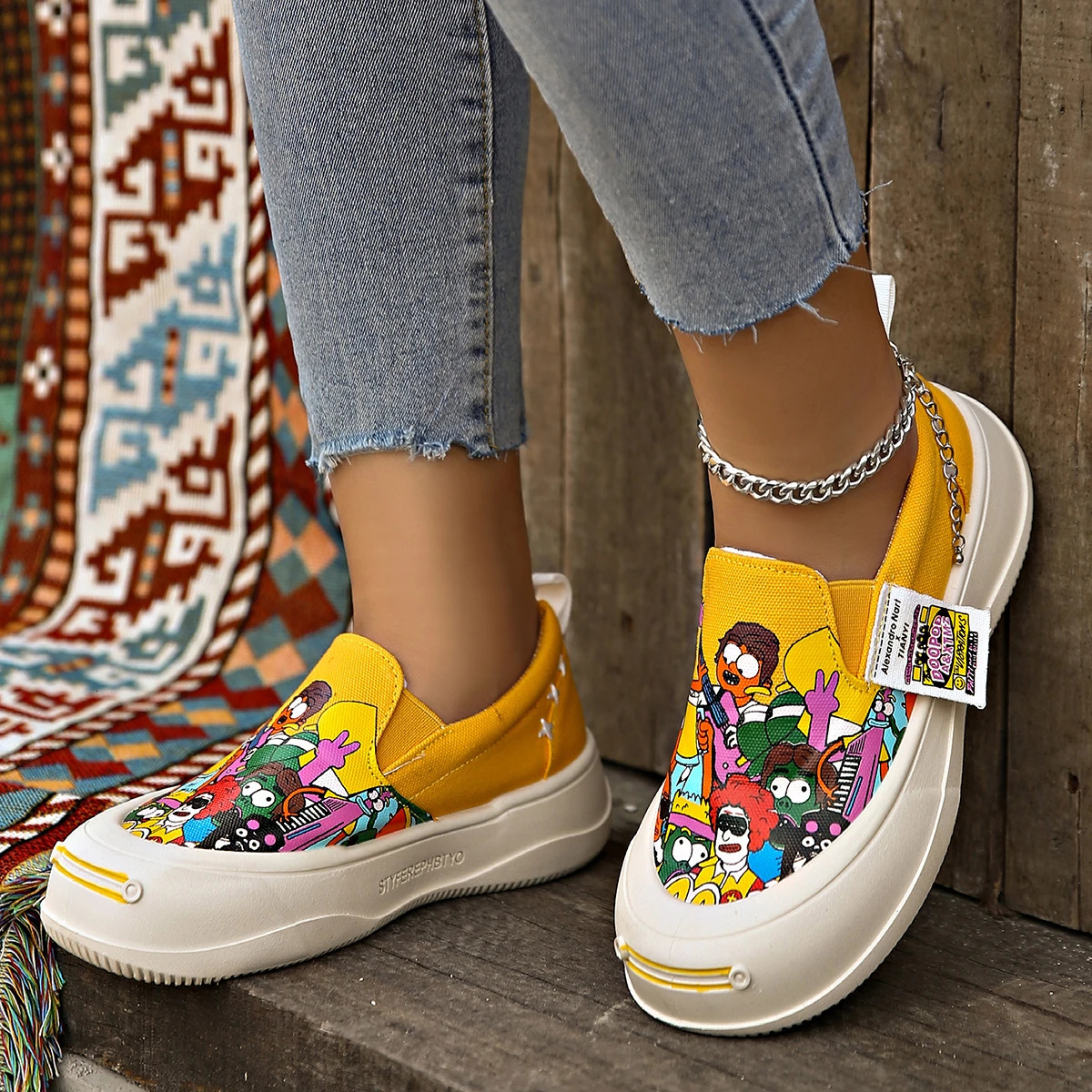 Women Flat Sneakers Casual Fashionable Canvas Shoes Style One Step Walking Summer Zapatos De Mujer 251121