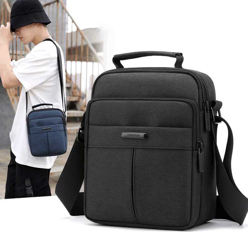 Personal Pocket Shoulder Bag Casual All-match Business Mens Bag Vertical Waterproof Oxford Cloth One-shoulder Diagonal BagT251121