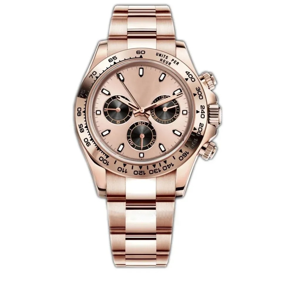 U1 Top-grade AAA ST9 Steel High Quality Men Watch All Subdials Working 40mm Automatic Mechanical Sapphire Ceramic Bezel Watch Cosmograph Black Dial Wr