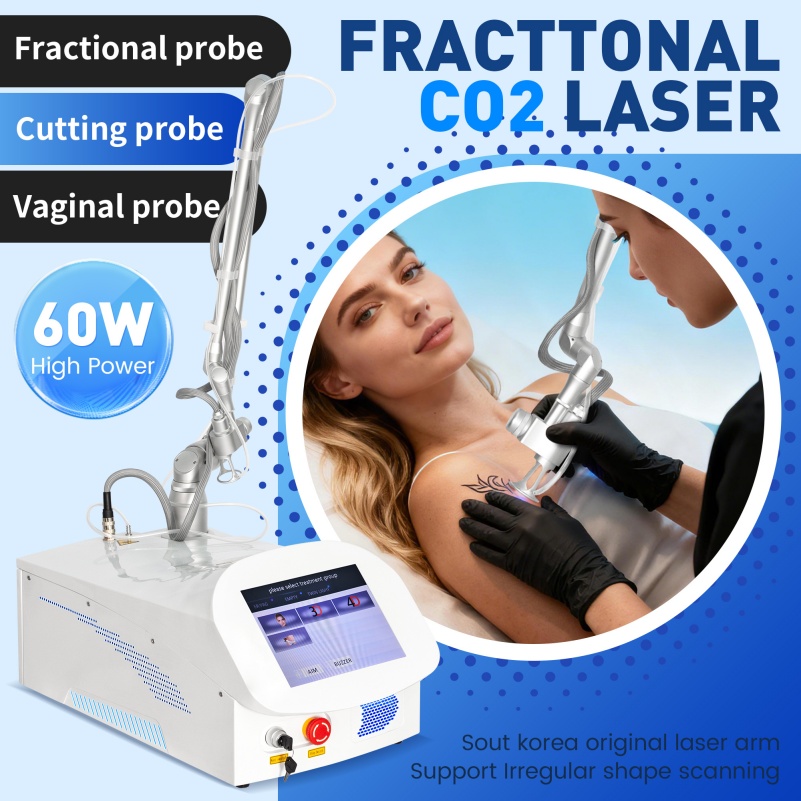 CO2 Laser Fractional Co2 Laser Professional Device Wrinkle Scar Removal Carbon Peeling Stretch Mark Removal