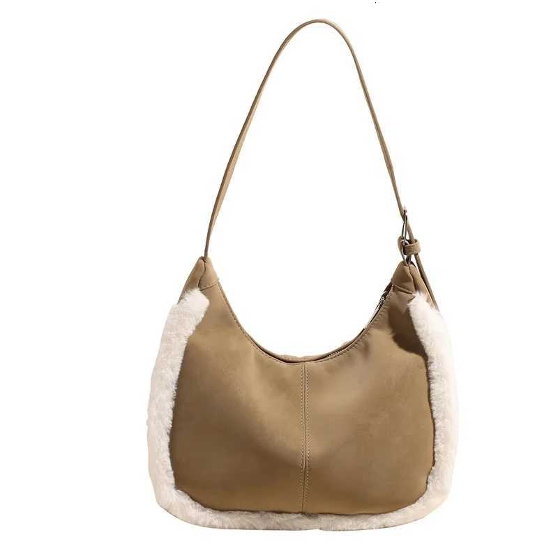 Suede Solid Color 2024 Hot Selling Wens Handbag Large Capacity Zipper Winter Shoder Bag Soft Simple Popar Crossbody Bag Y251121