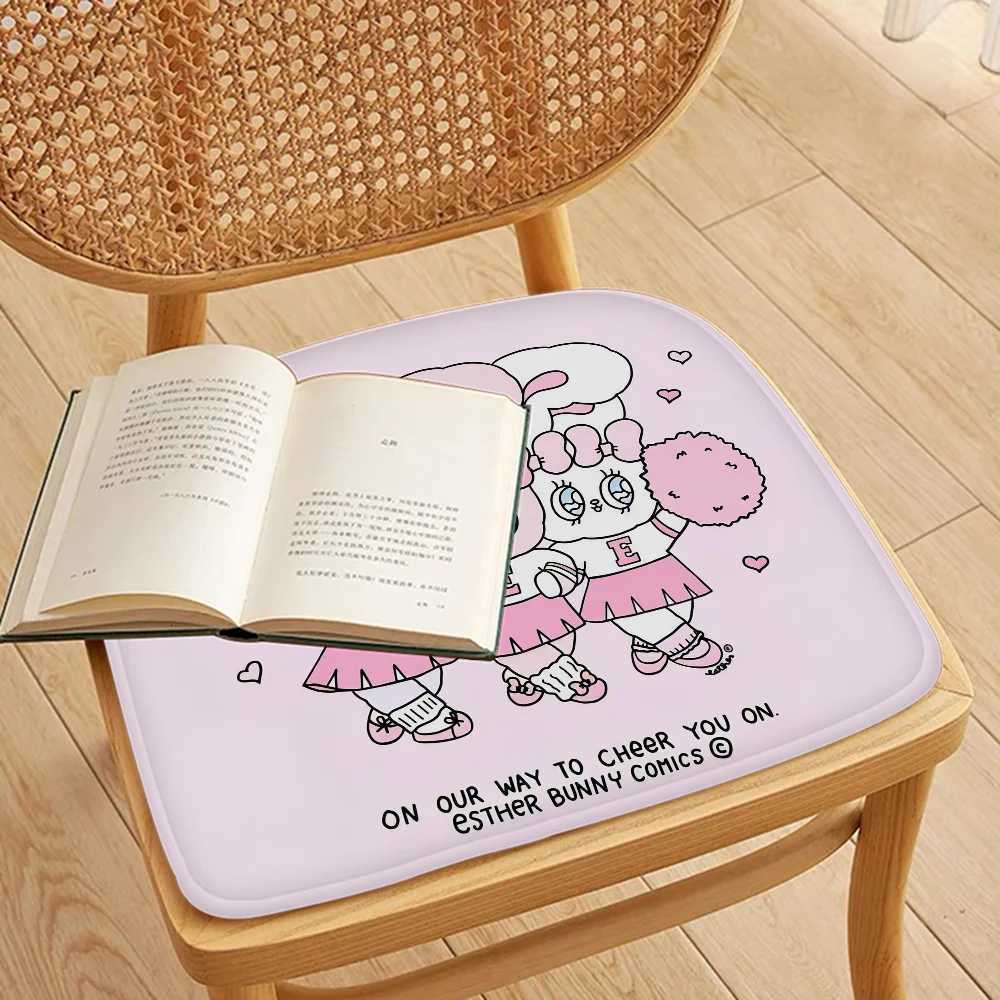 Cute Pink Esther Bunny Decorative Chair Mat Soft Pad Seat Cushion For Dining Patio Home Office Indoor Outdoor Garden Sofa Decor C251121