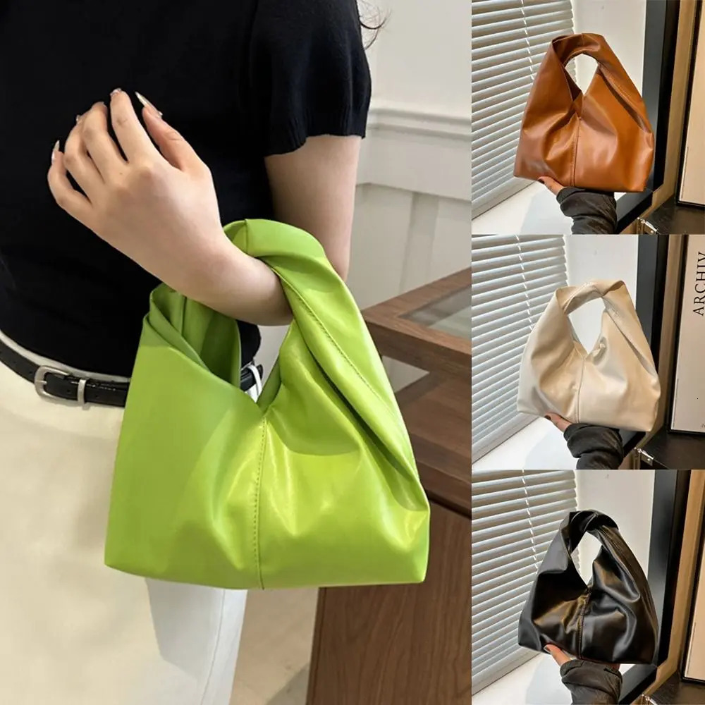 Fashion Soft PU Shoulder Bags Mini Small Handbags Square Pleated Clutch Purse for Women Girls R250421ZYl