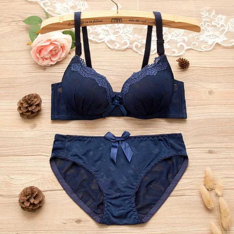 Girl Sweet Wireless Bra Lace Bows Underwear Sets Breathable Small Breast Bralette Top Briefs for Women Teen Girl Lingerie SuitsXJ251106