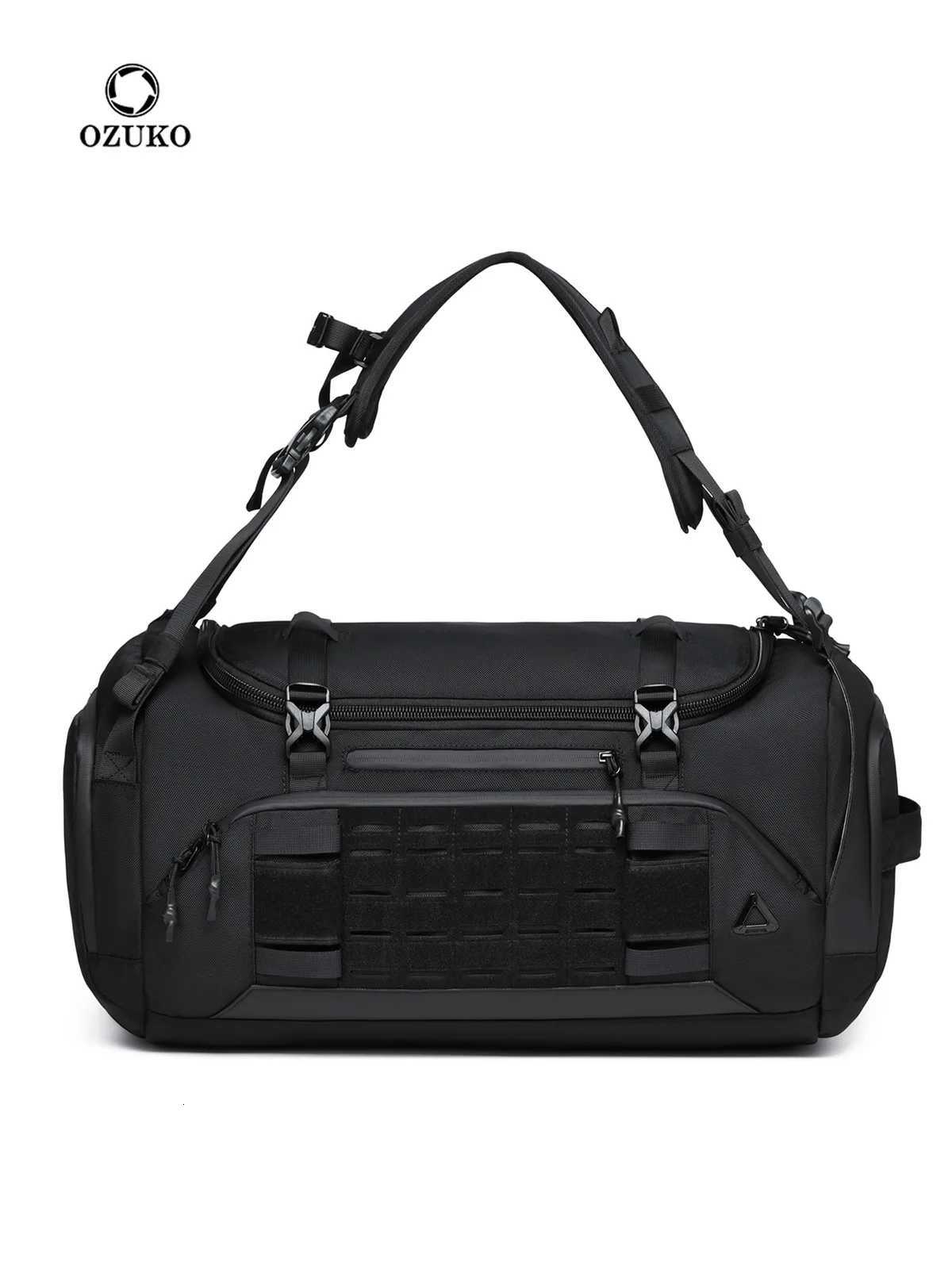 Fashion OZUKO Tote Bag Men Waterproof Outdoor Travel Bag Tactical Techwear Backpack bolsos para hbre Y251121
