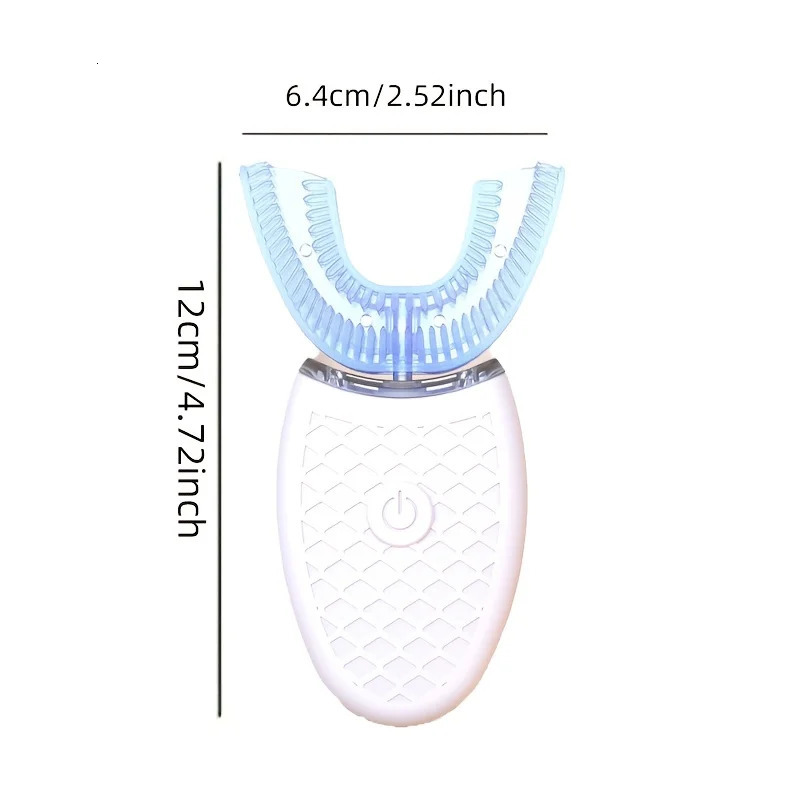 U-Shaped Toothbrush for Teeth Automatic Electric 360-degree Cleaning Silicone Brush Heads Waterproof for Travel Home Dental Care 251113