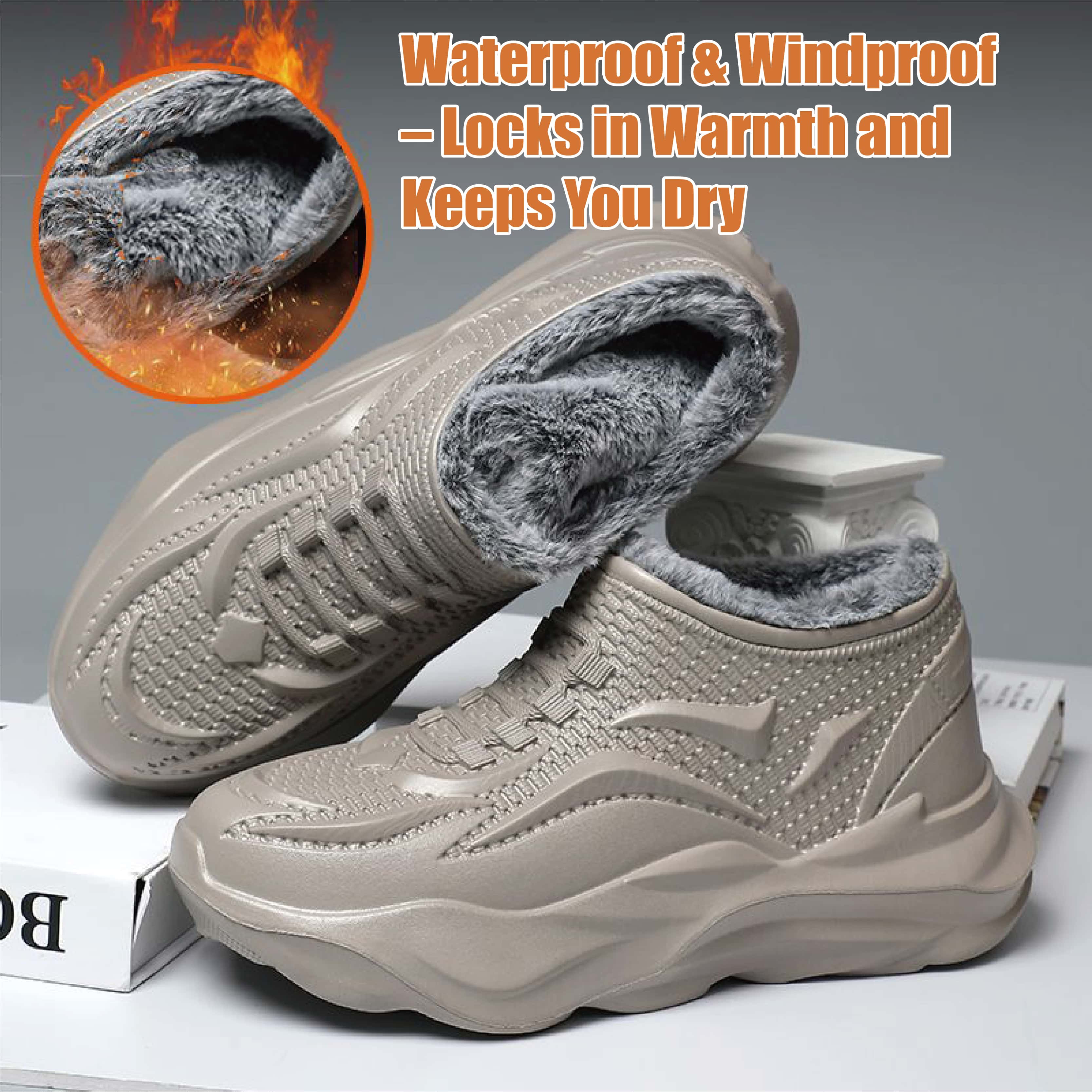 durable anklelength winter footwear slipresistant cozy for active guys