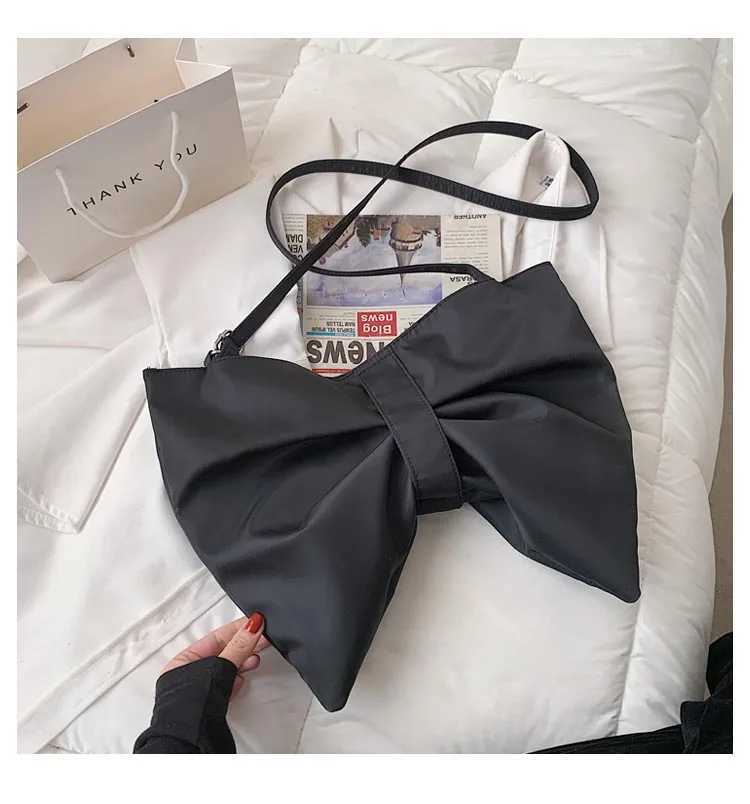 Japanese Lolita Persali Bow Tote Bags Large Capacity Crossbody Bag Wens Shoder Cloth Girls Bags Temperament Student Y251121