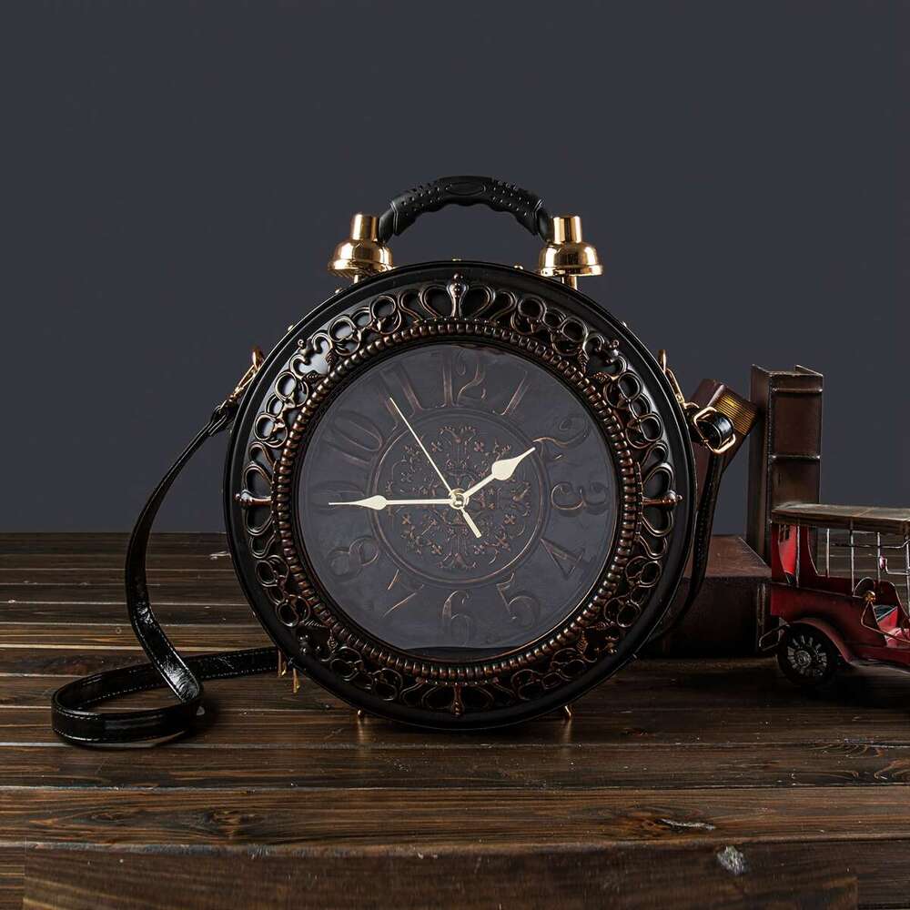 New Retro Style Creative Watch With Battery Compartment Quirky Women S Crossbody Shoulder Bag And Wallet