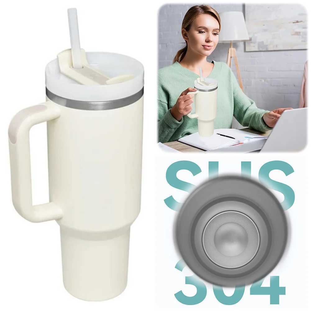 40oz Straw Double-Layer Cup Stainless Steel Travel Flask Vacuum Thermal Insulated Mug for Cold Hot Beverages L251121MI93 W260226