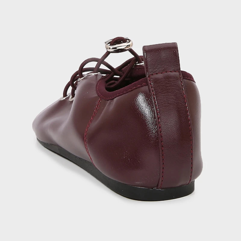 Spring Lace Up Womens Shoes Soft Leather Outdoor Casual Ballet Flats Walking Large Gize Comfortable Ladies Loafers 251121