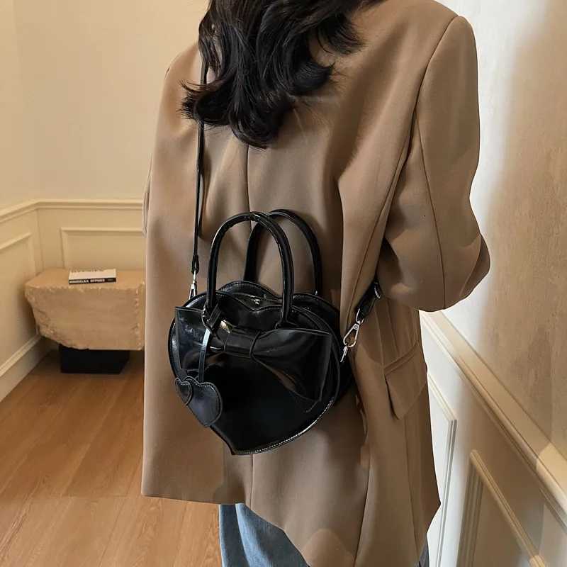 Shaped Handbag for Wen Handbags Bows Lace-up Harajuku Small Shoder Bags Sweet Messenger Bag Top-handle Cute Bag Y251121