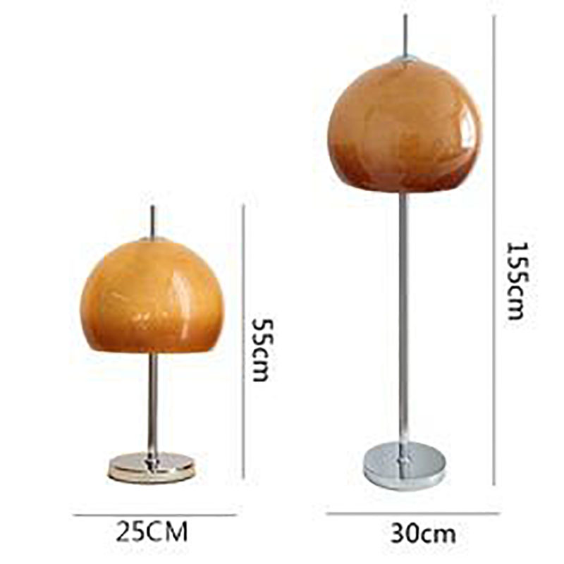 Mushroom Table Lamps Orange White Glass Desk Lamp Living room floor light Bedroom Bedside Decor Light fixture